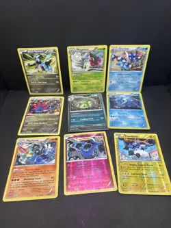 Pokemon Card Lot 9 Cards Greninja Tyranitar Xerneas Machamp Black Kyurem - Image 1