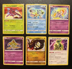 Pokemon TCG Sun & Moon Shining Legends Shining Card Lot NM/M Rayquaza Mew Arceus - Image 1