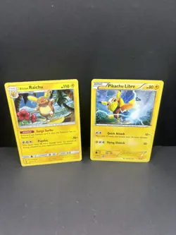 Pokemon Pikachu Libre & Alolan Raichu 2 Card Lot Promo Rare - Image 1