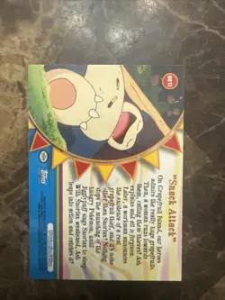 2000 "Snack Attack" Topps Pokemon TV Animation Series 3 #OR11 Card Snorlax - Image 2