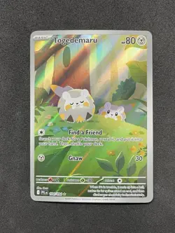 Togedemaru 104/094 Phantasmal Flames Illustration Rare Holo Pokemon TCG Card - Image 1