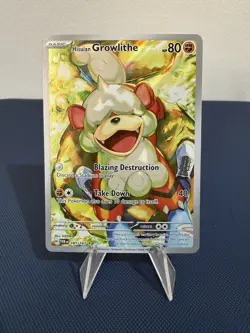 Pokemon TCG Hisuian Growlithe 181/167 Twilight Masquerade Illustration Rare Card - Image 1