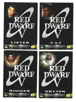 2005 Red Dwarf trading card lot of 4 RARE Rimmer Lister Cat Kryton - Image 2