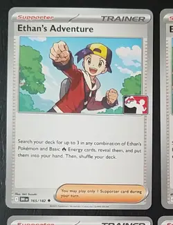ETHAN'S ADVENTURE 165/182 (x4), STAMPED, PRIZE PACK SERIES 7, POKEMON CARD (NM) - Image 3