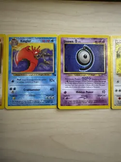 Old Used Pokemon Cards - 100% Vintage - 7 Cards Lot - Image 4