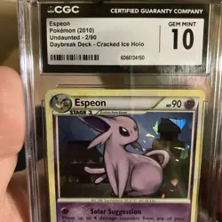 Espeon 2/90 Undaunted Holo CGC 10 Pokemon Card 2010 Population 2 (psa10sold2500) - Image 2