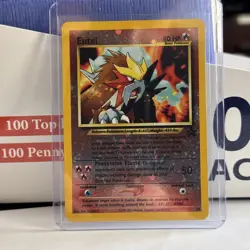 1995-2001 Pokemon Black Star PROMO Entei #34 Rare Card Only - Image 1