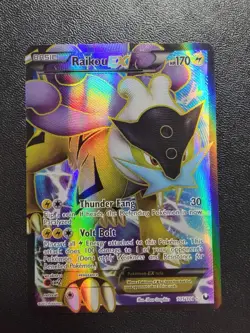 Pokemon Raikou EX 105/108 Dark Explorers Full Art Holo Ultra Rare Card 2012 - Image 1