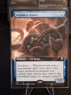Displacer Kitten Extended Art MTG Battle for Baldurs Gate Rare - Image 1