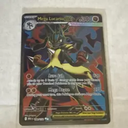 Pokemon Mega Lucario ex Ultra Rare 160/132 Me01 Mega Evolution 340HP Holo Eng - Image 1