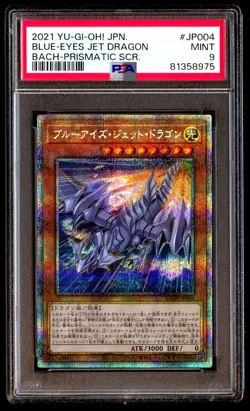 PSA 9 Mint Blue-Eyes Jet Dragon BACH-JP004 Prismatic SCR 2021 Japanese Graded - Image 1