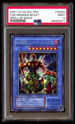 PSA 9 Mint The Masked Beast SM-00 Spell of Mask 2001 Japanese Graded Card - Image 1