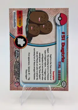 2000 Topps Chrome Pokemon: Dugtrio #51 - NM - Image 2