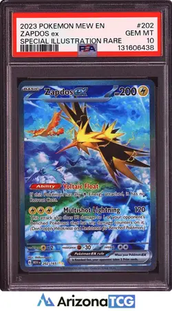 Pokemon 2023 Zapdos ex 202/165 Special Illustration Rare 151 GEM MINT PSA 10 - Image 1