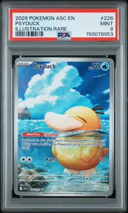 2026 POKEMON ASC EN-ASCENDED HEROES ILLUSTRATION RARE #226 PSYDUCK PSA 9 - Image 1