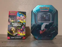 Pokemon TCG Perfect Order Booster Bundle + Darkrai Whammy Tin - Image 1