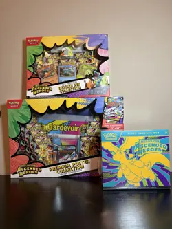 Pokemon TCG Ascended Heroes Premium Poster, Pin Collection, ETB Lot Of 3! - Image 1