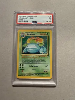 Pokemon Venusaur Holo Rare Base Set 2 18/130 PSA 5 2000 English - Image 1