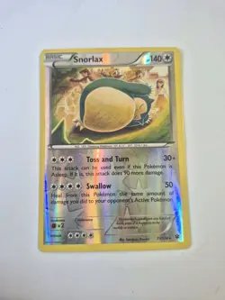 Snorlax 77/124 Rare Fates Collide Pokemon Reverse Holo Rare 2016 XY - Image 2