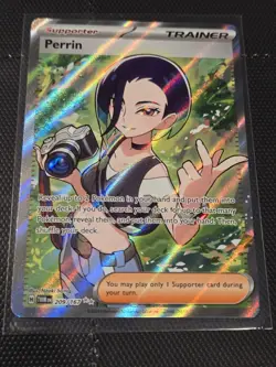 Pokemon TCG - Perrin 209/167 Ultra Rare Full Art Trainer Twilight Masquerade NM - Image 2