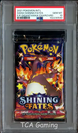 PSA 10 GEM MINT Shining Fates SEALED Booster Pack Pokemon Card 540 - Image 1