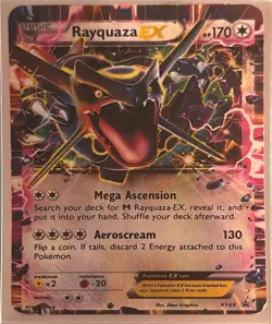 Rayquaza-EX (XY69) Black Star Promo - Slight Crease - Raw Pokemon Card - Image 1