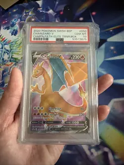 2020 POKEMON SWSH BSP CHARIZARD V #050 CHMPN PATH ELITE TRNR BOX GEM MT PSA 10 - Image 3