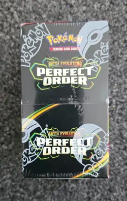 Pokemon TCG Mega Evolution Perfect Order Half Booster Box Sealed (18 Packs) - Image 1