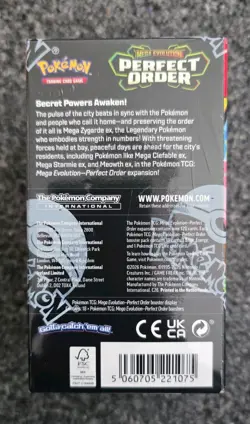 Pokemon TCG Mega Evolution Perfect Order Half Booster Box Sealed (18 Packs) - Image 2