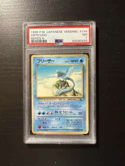 PSA 7 1998 POKEMON JAPANESE VENDING #144 ARTICUNO SERIES II - Image 1