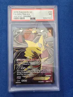 Pokemon 2015 XY Ancient Origins #93 Giratina EX Full Art PSA 7 - Image 1
