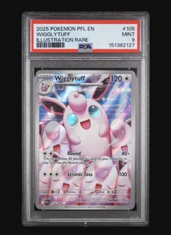 🔥🔥🔥2025 Pokemon Pfl En-Phantasmal Flames #105 Wigglytuff PSA 9 - Image 1