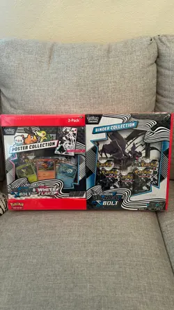 Pokemon Black Bolt Binder & Unova Poster Collection 2-Pack Bundle SEALED - Image 1