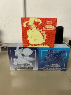 Pokemon ETB Sealed Lot Of 3 Chilling Reign Vivid Voltage Battle Styles - Image 1