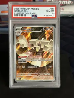 2025 Pokemon Mega Evolution Garganacl 147/132 PSA 10 Gem Mint - Image 1