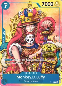 MONKEY.D.LUFFY (2ND ANNIVERSARY STAMPED PROMO) P-043 NM - Image 1