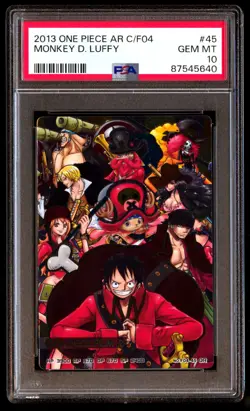 PSA 10 Gem Mint Monkey D. Luffy F04-45 2013 Japanese ONE PIECE TCG - Image 1