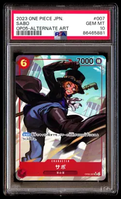 PSA 10 Gem Mint Sabo OP05-007 Awakening of the New Era Japanese ONE PIECE TCG - Image 1