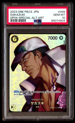 PSA 10 Gem Mint Sakazuki OP04-099 Kingdoms of Intrigue Japanese ONE PIECE TCG - Image 1