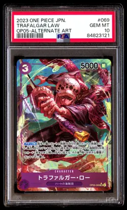 PSA 10 Trafalgar Law OP05-069 Awakening of the New Era Japanese ONE PIECE TCG - Image 1