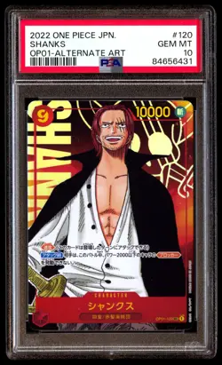 PSA 10 Gem Mint Shanks OP01-120 Romance Dawn 2022 Japanese ONE PIECE TCG - Image 1