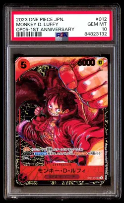 PSA 10 Monkey D. Luffy OP05-012 Awakening of the New Era Japanese ONE PIECE TCG - Image 1