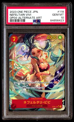 PSA 10 GM Nefeltari Vivi OP04-118 Kingdoms of Intrigue Japanese ONE PIECE TCG - Image 1
