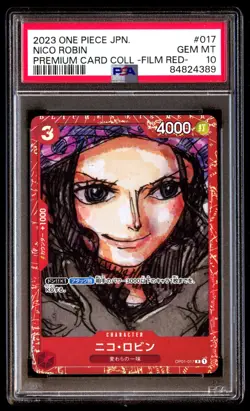 PSA 10 Gem Nico Robin OP01-017 Film Red Collection 2023 Japanese ONE PIECE TCG - Image 1