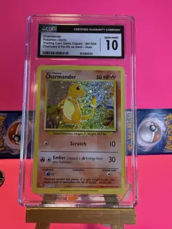 Pokemon Trading Card Game Classic Charmander CLC 001/034 AGS Gem-MT 10 Holo 2023 - Image 1