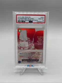 One Piece TCG 3rd ANV Treasure CP Pack Power/ Point In Living PSA 10 #OP13-057 - Image 1