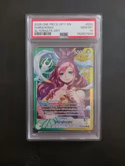 One Piece Card Game TCG Shirahoshi OP11-022 Alt Art Leader PSA 10 - Image 1