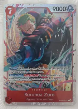 One Piece Roronoa Zoro EB04-007 SR ENGLISH OP15 - Image 1