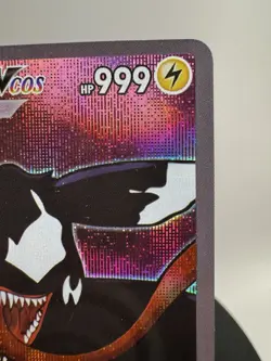 Pokemon TCG Venom as Pikachu VCOS Cosplay Custom Full Art Holographic Card - Image 3