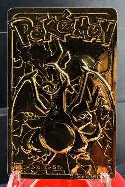 Pokemon 1999 23k Gold Plated Charizard Limited Edition BK Mini Card Nintendo - Image 1